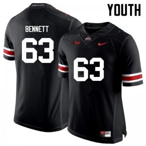 NCAA Ohio State Buckeyes Youth #63 Michael Bennett Black Nike Football College Jersey DYD2345CD
